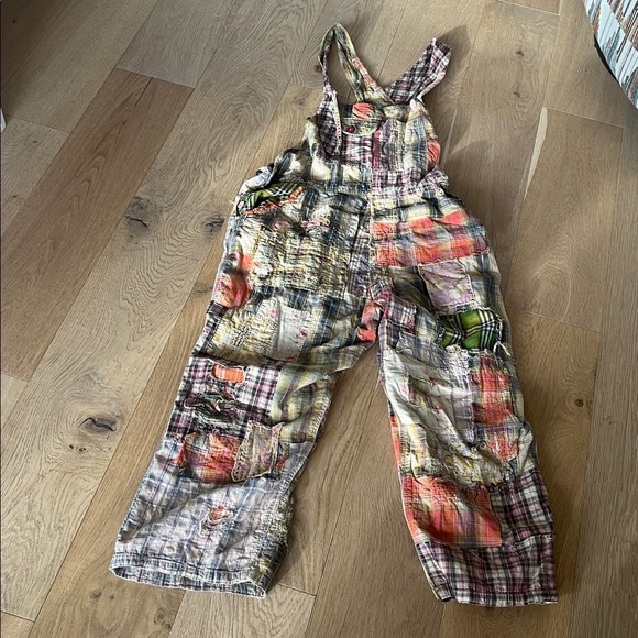 Magnolia Pearl Artisan Patched Overalls - Picture 2 of 15